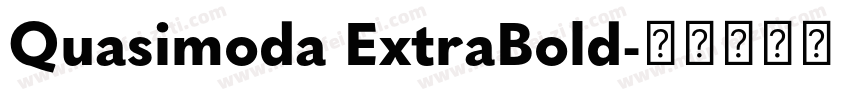 Quasimoda ExtraBold字体转换